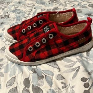 blowfish red plaid sneakers